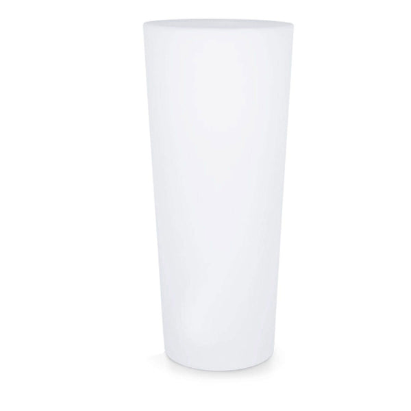 online Vase Lumineux de Jardin Solaire Rond Auto-rechargeable Ø45x102 cm en Polyéthylène Blanc Sined Solar 102