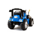 Trattore Elettrico Ruspa con Pala Scavatrice 12V per Bambini Blu-4