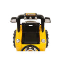 Trattore Elettrico per Bambini Ruspa con Pala Scavatrice 12V Giallo-6