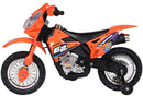 Moto Elettrica per Bambini 6V Super Cross Happy Kids Arancione-4