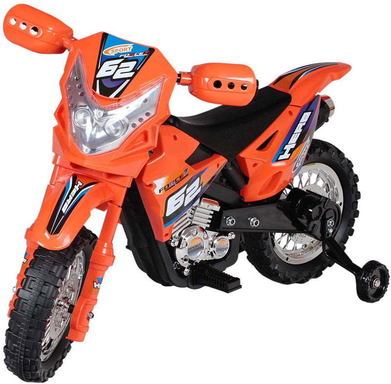 Moto Elettrica per Bambini 6V Super Cross Happy Kids Arancione-8