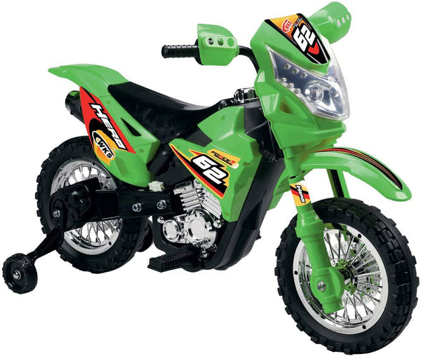 Moto électrique pour enfants 6V Super Cross Happy Kids Vert sconto
