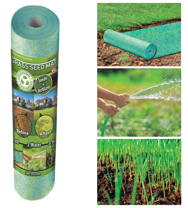 Rouleau de tapis pour l'ensemencement rapide de la pelouse 10 m Tapis de semences de gazon Starlyf acquista