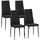 Lot de 4 chaises de salle à manger 41x50x97 cm avec dossier haut en simili cuir noir