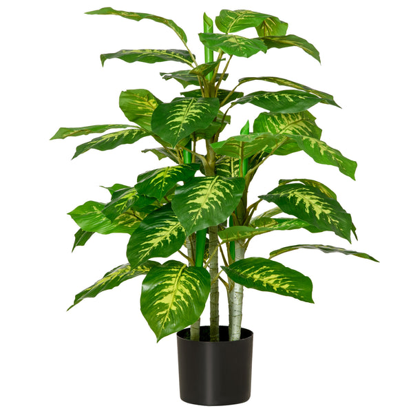 online Plante Evergreen Artificielle H95 cm avec Pot Vert pour Intérieur et Extérieur