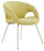 Chaise de bureau en tissu Tosini Pensacola jaune