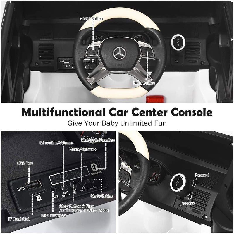 Macchina Elettrica per Bambini 12V Mercedes Maybach G650 Landaulet Bianca-9