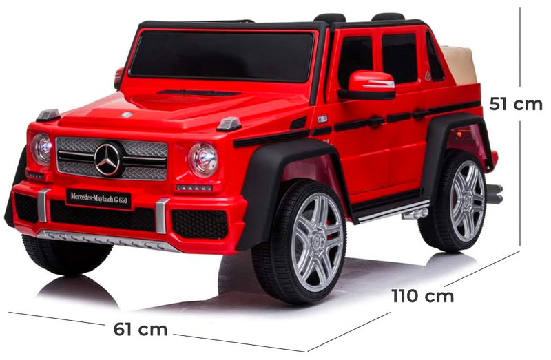 Macchina Elettrica per Bambini 12V Mercedes Maybach G650 Landaulet Rossa-5