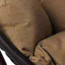 Amaca Dondolina da Giardino in Acciaio e Rattan Zaffiro Marrone-6