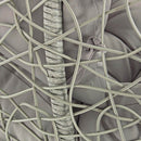 Amaca Dondolina da Giardino in Acciaio e Rattan Zaffiro Grigia-4