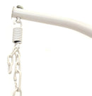 Amaca Dondolina da Giardino in Acciaio e Rattan Zaffiro Bianca-3