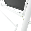 Dondolo Letto 3 Posti 202x115x170 cm in Acciaio e Poliestere Andromeda Ecrù-9