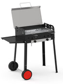 Barbecue a Gas GPL Pietra Lavica 2 Fuochi 5+5kW Ferraboli Roccia Gas Eco Plus-1
