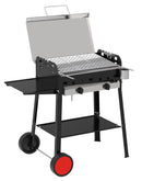 Barbecue a Gas GPL Pietra Lavica 2 Fuochi 5+5kW Ferraboli Roccia Gas Eco Lux-1