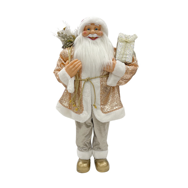 online Robe Père Noël Rose Pailletée H110 cm avec Mini Lucioles et Sons