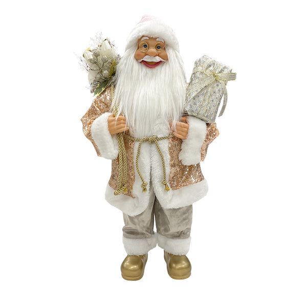 Robe Père Noël Rose Pailletée H60 cm avec Mini Lucioles et Sons acquista
