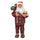 Pyjama Père Noël Tartan Rouge H110 cm avec Mini Lucioles et Sons