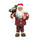 Pyjama Père Noël Tartan Rouge H60 cm avec Mini Lucioles et Sons
