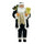 Robe Père Noël Velours H110 cm avec Mini Lucioles et Sons Noir et Or