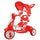 Moto Tricycle Pousser Siège Enfant Réversible Kid Go Red