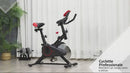 Vélo d'exercice pour entraînement aérobie avec écran LCD noir et rouge