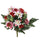 Lot de 2 bouquets artificiels de dahlias blancs et rouges