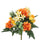 Lot de 2 bouquets artificiels de dahlias oranges