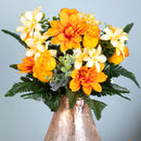 Set 2 Bouquet Artificiali con Dalie Arancioni-3