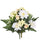 Lot de 2 bouquets artificiels avec dahlias blancs et champagne