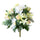 Lot de 2 bouquets artificiels de dahlias blancs et jaunes