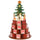 Calendrier de l'Avent Cone Christmas 22x22x35 cm avec 10 lumières LED en contreplaqué