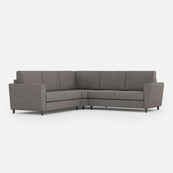 Canapé d'angle Yasel 5 places 248x248x85 cm en tissu gris online
