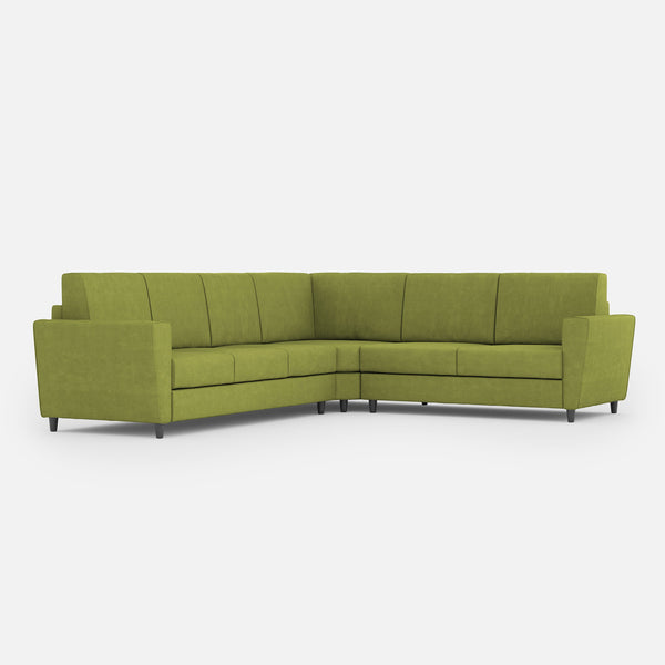 Canapé d'angle Yasel 6 places 288x228x85 cm en tissu vert online