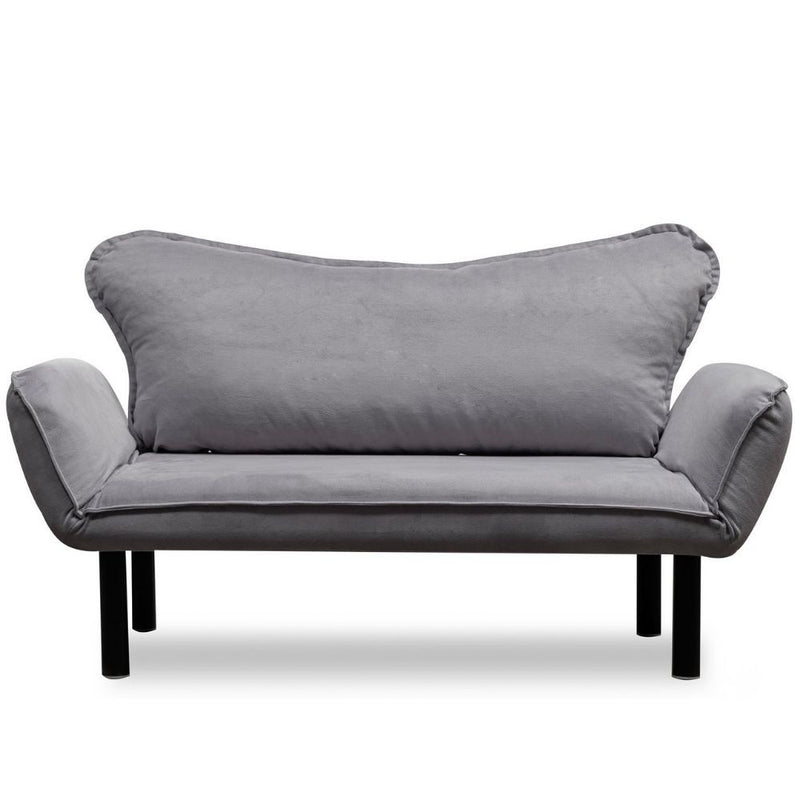 Divano Chatto grigio 2 posti con braccioli reclinabili-1