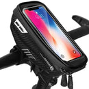 Borsa Portaoggetti da Manubrio Bicicletta 17x9x6 cm con Tasca Touchscreen per Smartphone-2