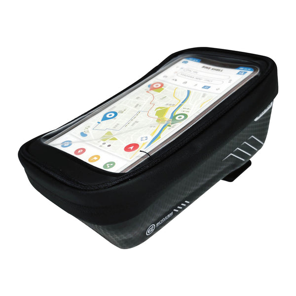 Borsa Portaoggetti da Telaio Bicicletta 18x10x6 cm con Tasca Touchscreen per Smartphone-1