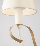 Applique élégante en Métal Entrelacé Blanc et Or