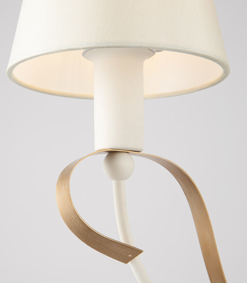 Applique élégante en Métal Entrelacé Blanc et Or