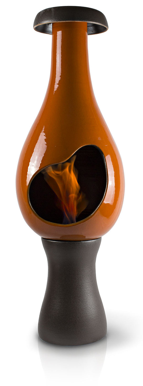 Cheminée au Sol en Céramique au Bioéthanol 35x95 cm Haricot Orange prezzo