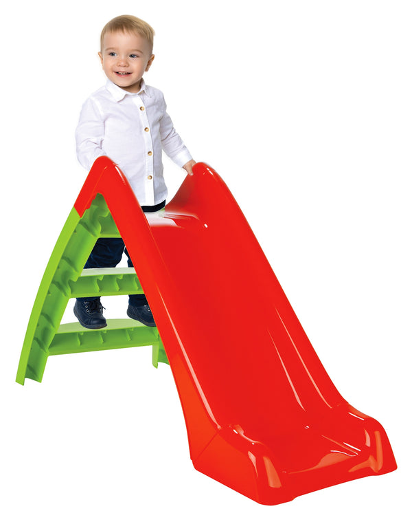acquista Toboggan enfant 60x123x73 cm Funny Slide Rouge et Vert