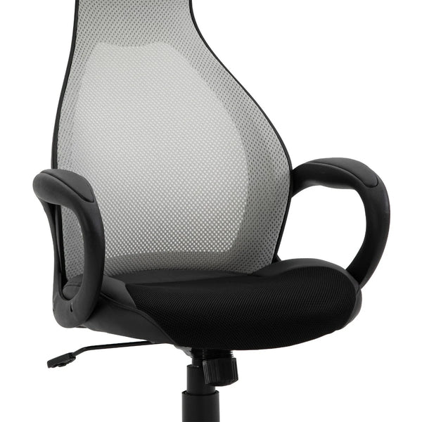 Chaise de bureau opérationnelle ergonomique en tissu noir et blanc sconto