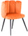 Chaise rembourrée 57x51x77 cm en Velours Caramel