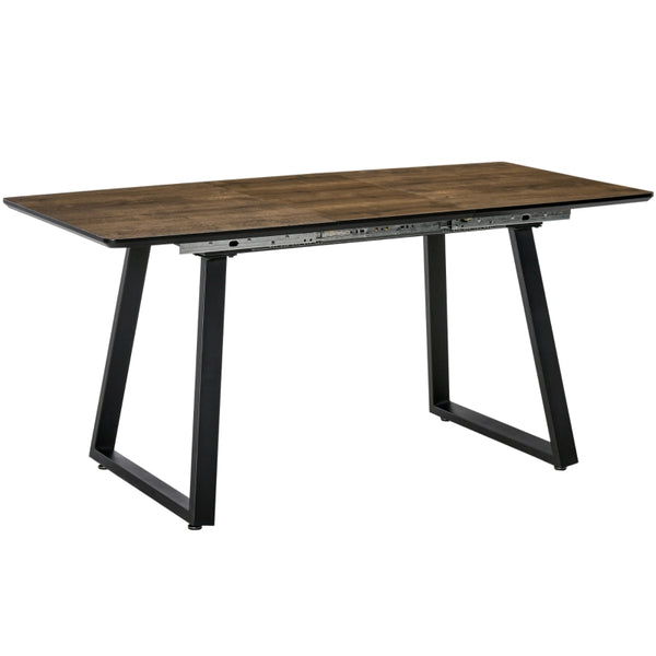 acquista Table extensible 120-160x80x76 cm Max 4-6 personnes en MDF et métal couleur bois