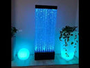 Muro d’Acqua con Bolle Verticali 70x180 cm in Plexiglas con LED Perlage Corallo Stretto