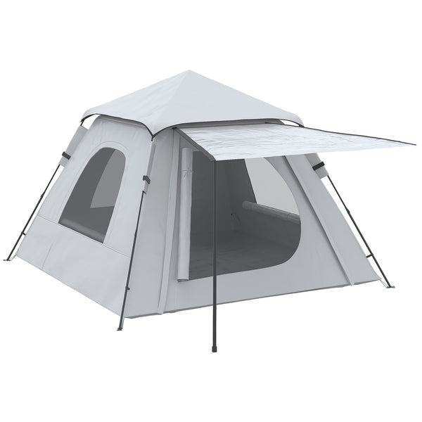 online Tenda da campeggio per 2-3 persone 210x210x150 cm con Veranda grigia e bianca
