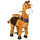 Cheval à bascule pour enfant 70x32x87 cm avec roues jaunes en forme de girafe