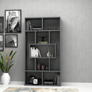 Libreria Face  90x30x170 cm grigio cemento-2