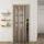 Porte Intérieure Pliante 88,5x214 cm en PVC avec Vitre Saba Chêne Jasmin Gris Tourterelle