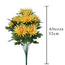 Set 2 Crisantemo Fuji Spider con 12 Fiori H 52 cm-2
