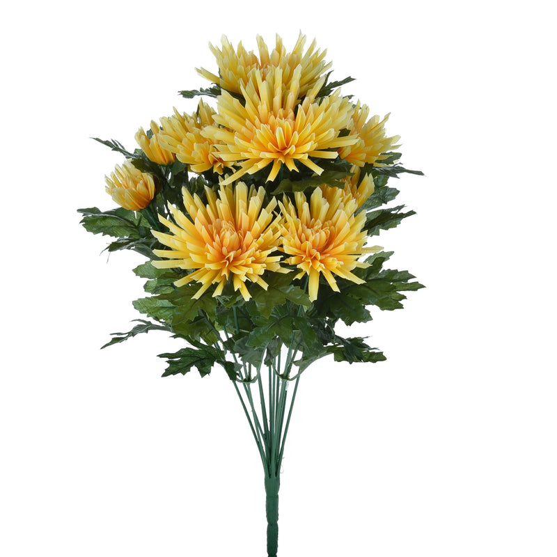 Set 2 Crisantemo Fuji Spider con 12 Fiori H 52 cm-1